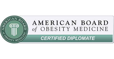 Certified by American Board of Obesity Medicine (ABOM)